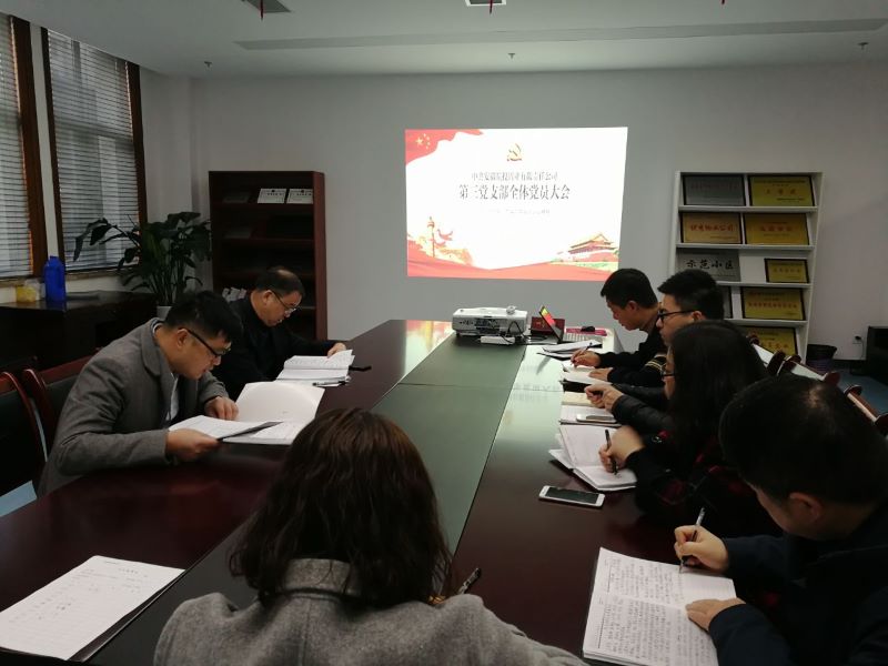 公司第三黨支部組織學(xué)習(xí)貫徹黨的十九屆四中全會精神